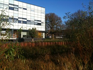 Jenny Lee Building, with new wave environmentally-conscious landscaping